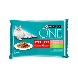 One kapsičky Sterilcat s lososem a krůtou