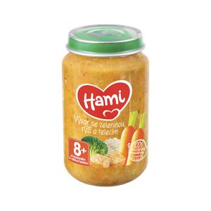 Hami vývar se zeleninou, rýží a telecím